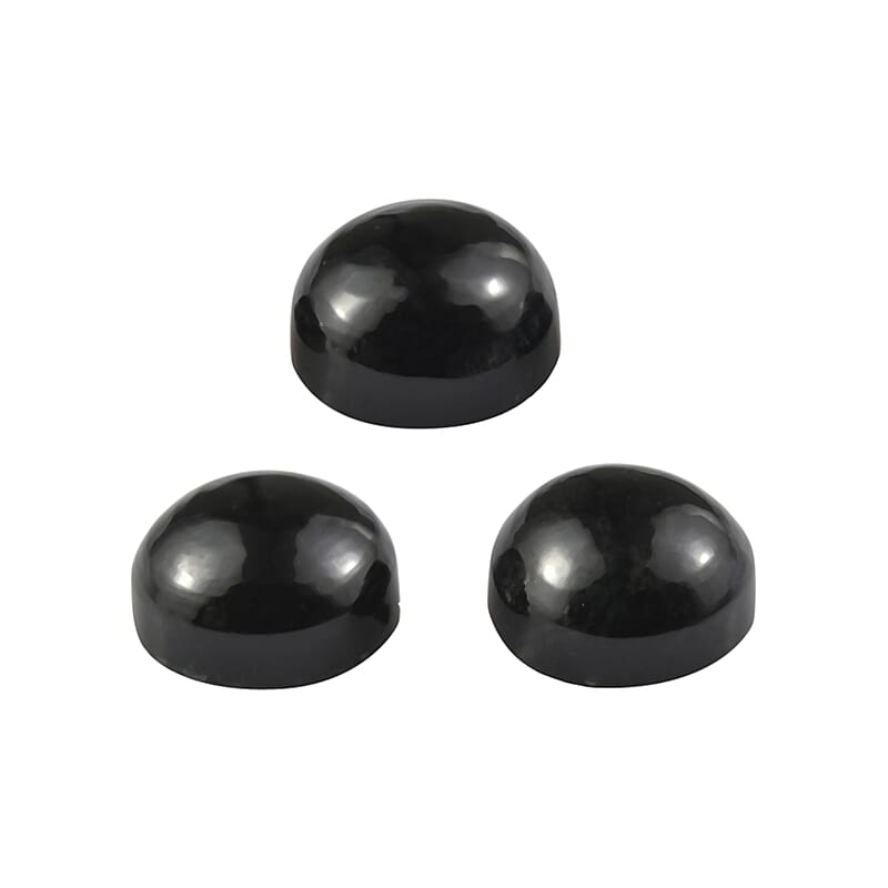 2.63 ctw Round Cut Australian Black Tourmaline Loose Gemstone (Set Of 3) (6 mm)