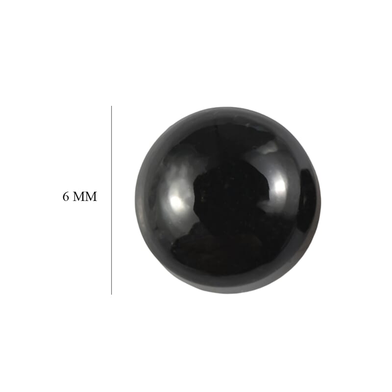 2.63 ctw Round Cut Australian Black Tourmaline Loose Gemstone (Set Of 3) (6 mm)