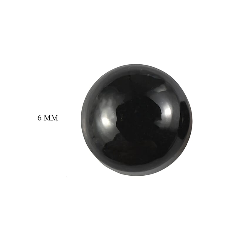 2.63 ctw Round Cut Australian Black Tourmaline Loose Gemstone (Set Of 3) (6 mm)