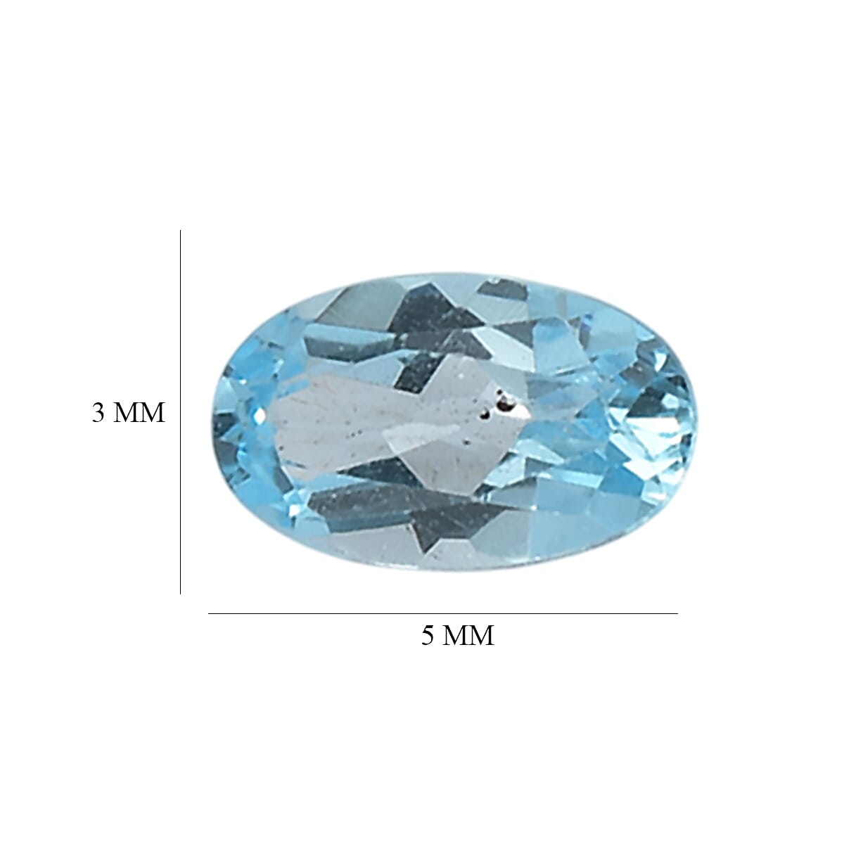 1.54 ctw Oval Cut Blue Topaz Loose Gemstones (Set Of 6) (5x3 mm) image number 3