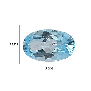 1.54 ctw Oval Cut Blue Topaz Loose Gemstones (Set Of 6) (5x3 mm)