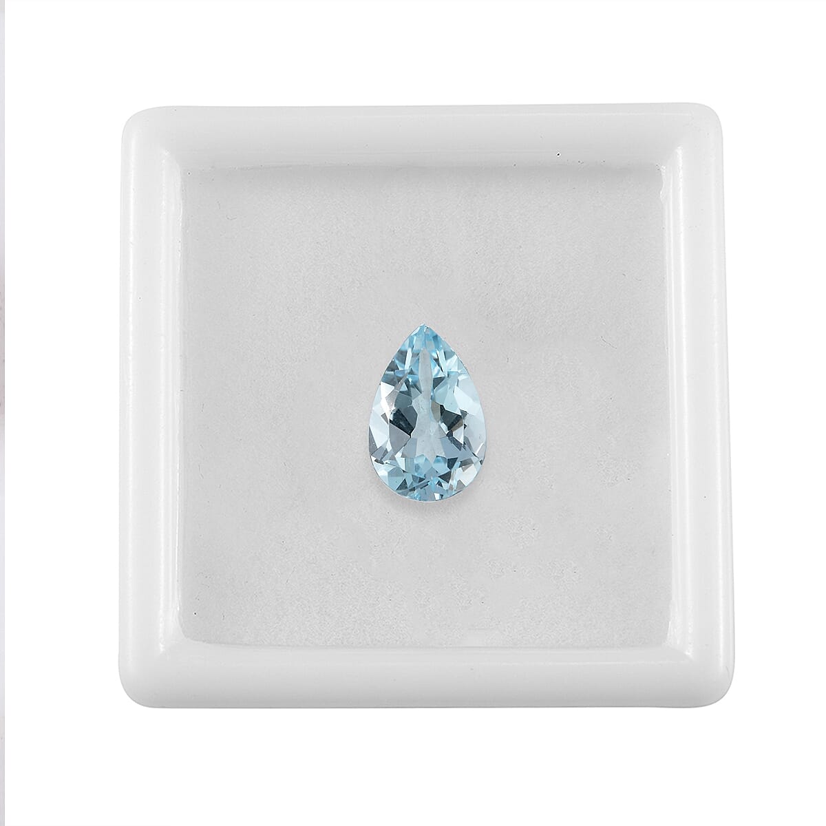 2.93 ctw Pear Cut Blue Topaz Loose Gemstone (12x8 mm) image number 2