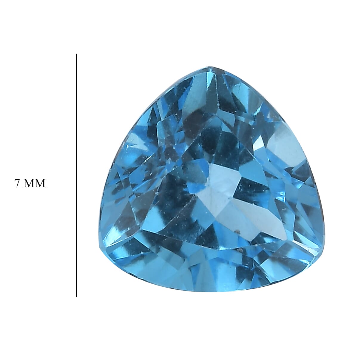 1.20 ctw Trillion Cut Blue Topaz Loose Gemstone (7 mm) image number 3