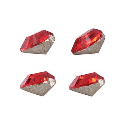 1.85 ctw Heart Cut Light Siam Swarovski Crystal Loose Stone (Set Of 4) (5.5 mm)