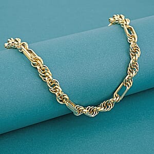 Italian 10K Yellow Gold Figaro Twist Necklace (18 Inches) (9.8 Grams)