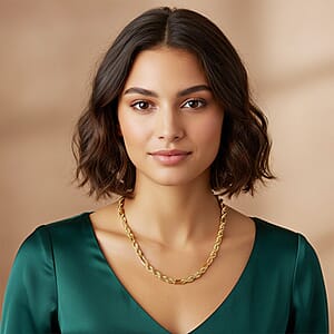 Italian 10K Yellow Gold Figaro Twist Necklace (18 Inches) (9.8 Grams)