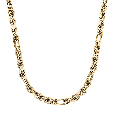 Italian 10K Yellow Gold Figaro Twist Necklace (18 Inches) (9.8 Grams)