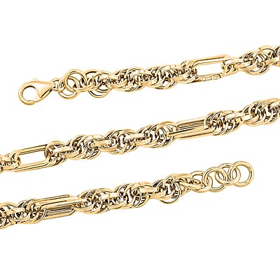 Italian 10K Yellow Gold Figaro Twist Necklace (18 Inches) (9.8 Grams)