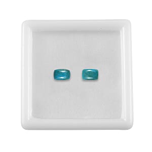 0.74 ctw Cushion Cut Peruvian Opalina Loose Gemstone &ndash; AA Grade (Set Of 2) (6x4 mm)