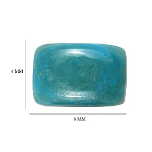 0.74 ctw Cushion Cut Peruvian Opalina Loose Gemstone &ndash; AA Grade (Set Of 2) (6x4 mm)