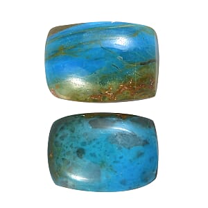 1.41 ctw Cushion Cut Peruvian Opalina Loose Gemstone (Set Of 2) (7x5 mm)