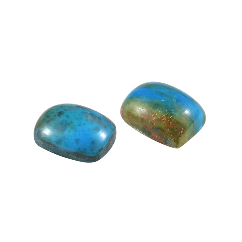 1.41 ctw Cushion Cut Peruvian Opalina Loose Gemstone (Set Of 2) (7x5 mm)