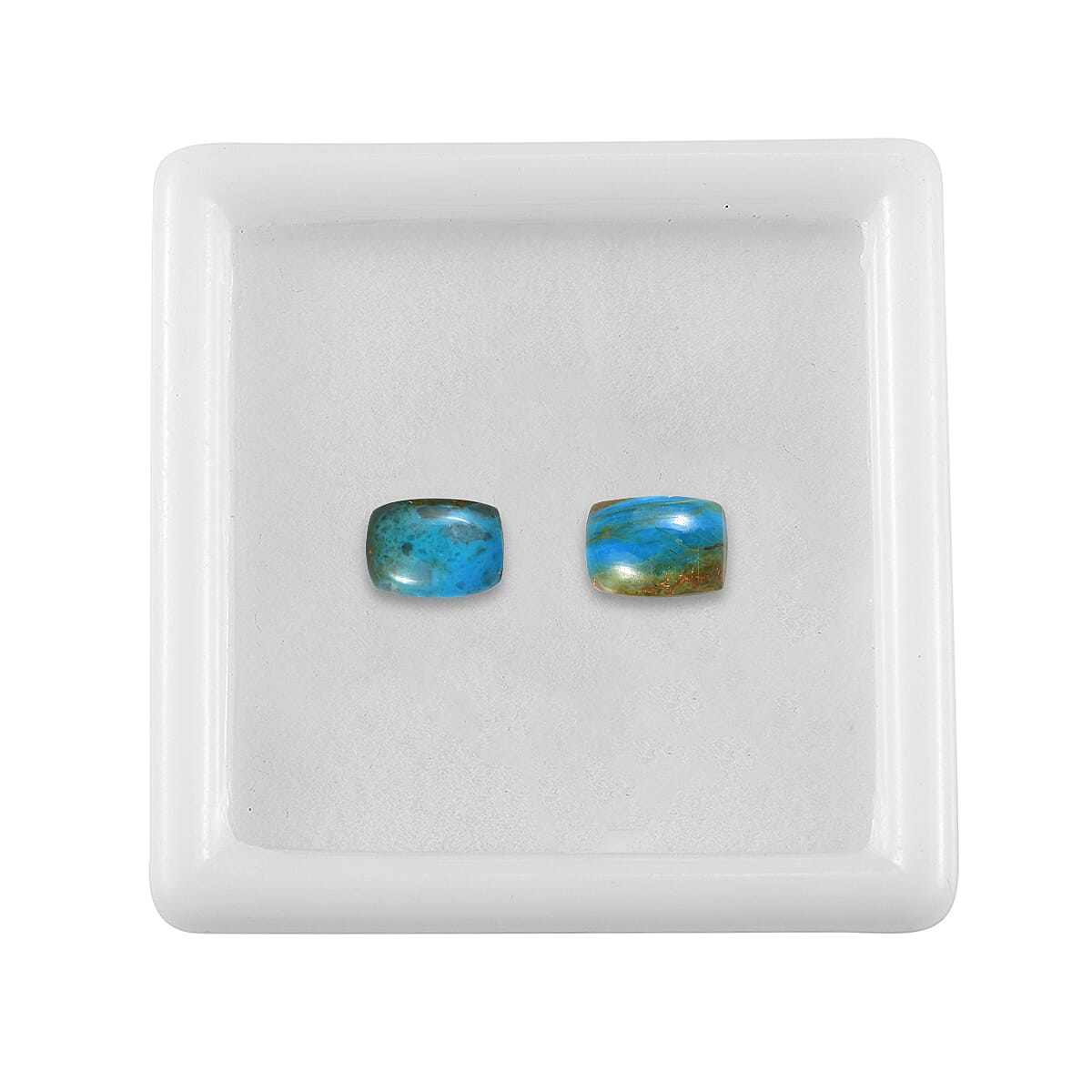 1.41 ctw Cushion Cut Peruvian Opalina Loose Gemstone (Set Of 2) (7x5 mm) image number 2