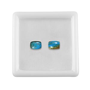 1.41 ctw Cushion Cut Peruvian Opalina Loose Gemstone (Set Of 2) (7x5 mm)