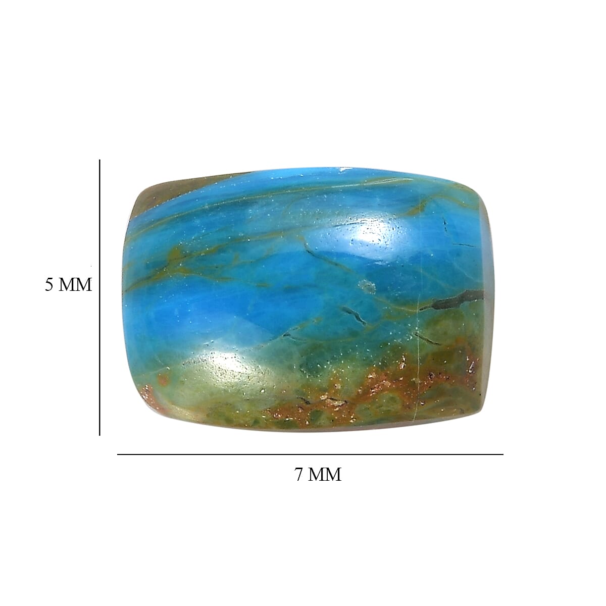 1.41 ctw Cushion Cut Peruvian Opalina Loose Gemstone (Set Of 2) (7x5 mm) image number 3