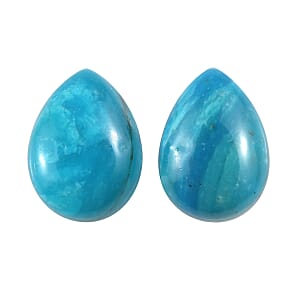 0.98 ctw Pear Cut Peruvian Opalina Loose Gemstone &ndash; AA Grade (Set Of 2) (7x5 mm)
