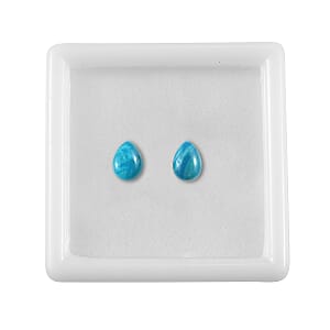 0.98 ctw Pear Cut Peruvian Opalina Loose Gemstone &ndash; AA Grade (Set Of 2) (7x5 mm)