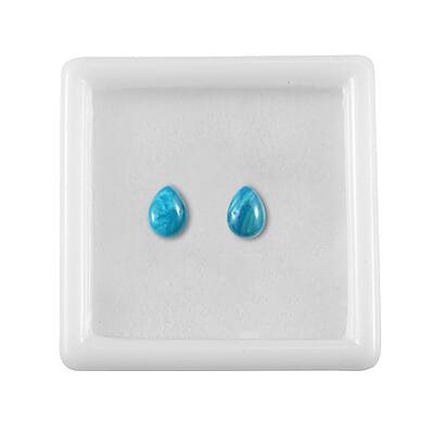 0.98 ctw Pear Cut Peruvian Opalina Loose Gemstone – AA Grade (Set Of 2) (7x5 mm)