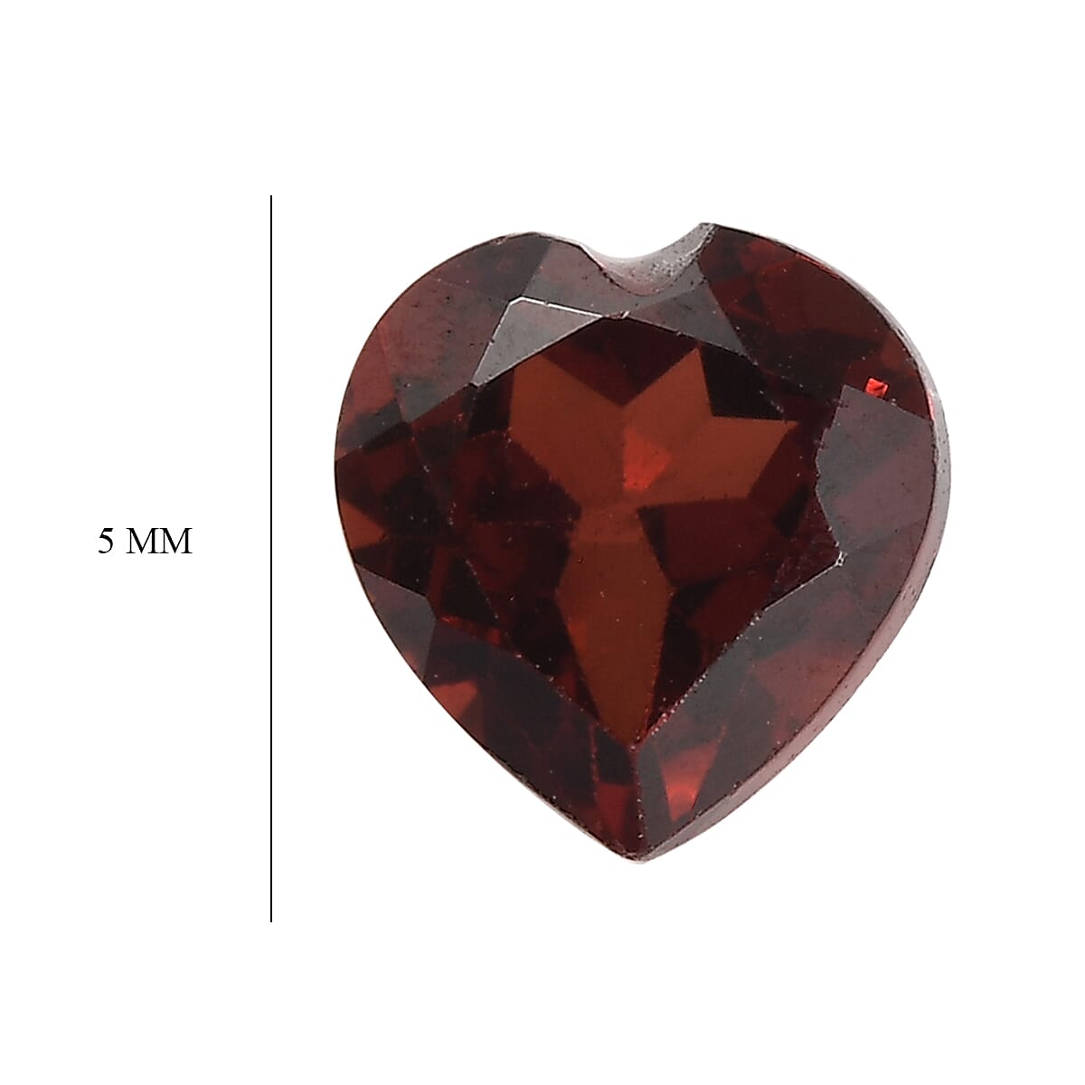 0.50 ctw Heart Cut Mozambique Garnet Loose Gemstone (5 mm) image number 3