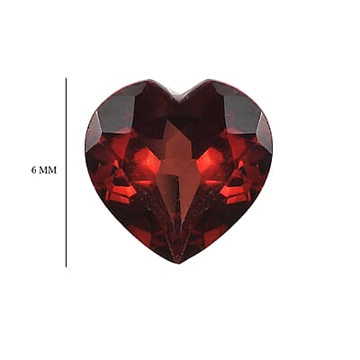 1.51 ctw Heart Cut Mozambique Garnet Loose Gemstone – AA Grade (Set Of 2) (6 mm)