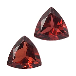 1.66 ctw Trillion Cut Mozambique Garnet Loose Gemstone &ndash; AA Grade (Set Of 2) (6 mm)