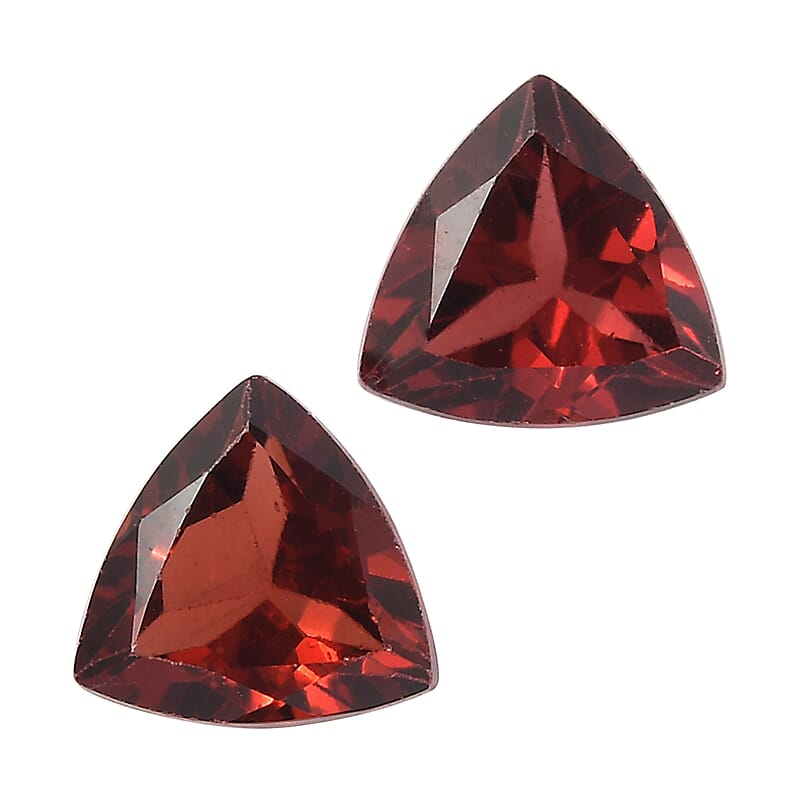 1.66 ctw Trillion Cut Mozambique Garnet Loose Gemstone – AA Grade (Set Of 2) (6 mm)
