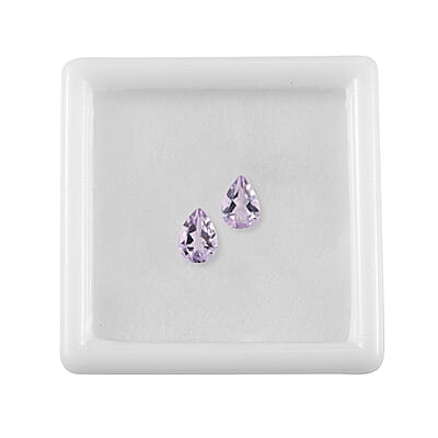 1.18 ctw Pear Cut Rose De France Amethyst Loose Gemstone (Set Of 2) (7x5 mm)