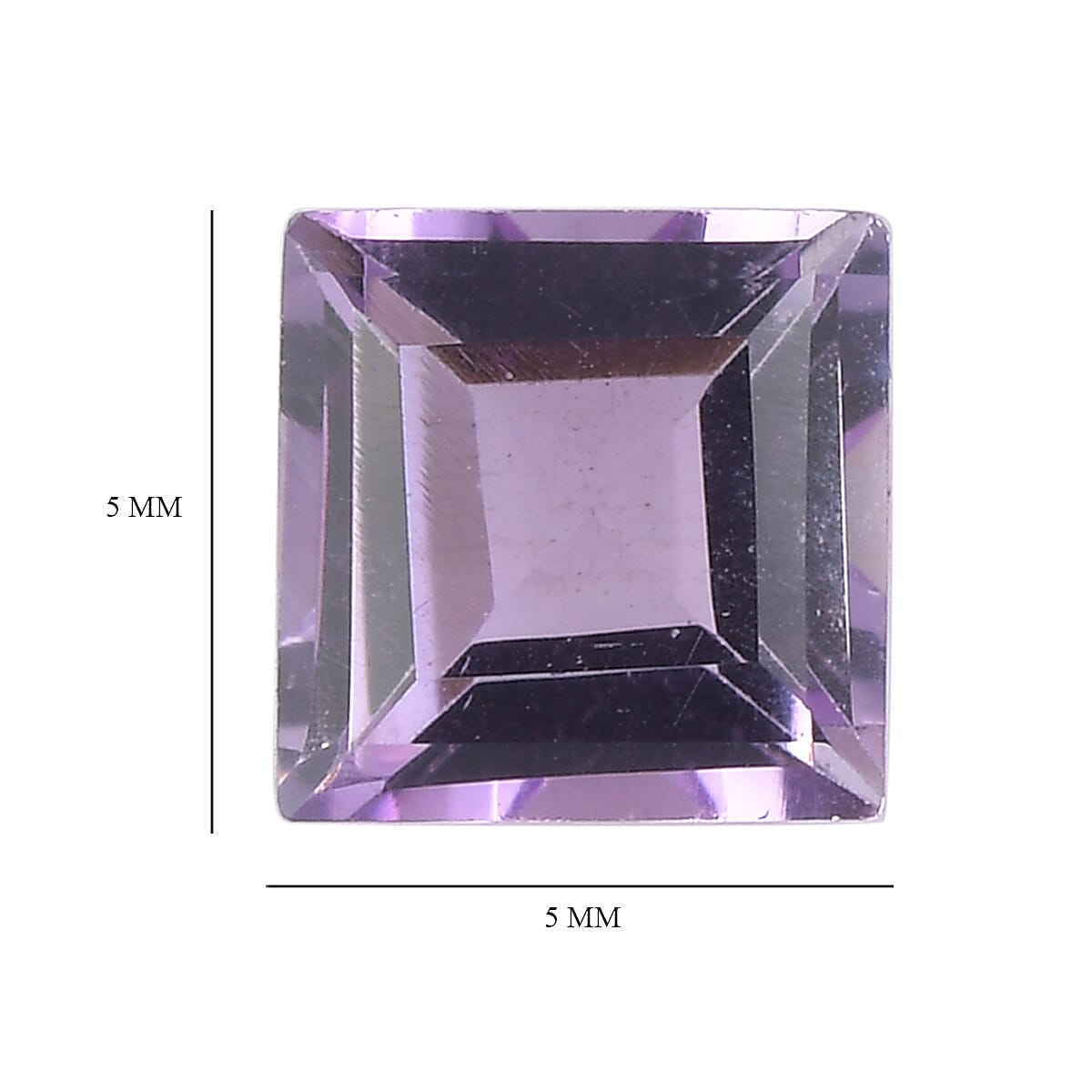 1.06 ctw Square Cut Rose De France Amethyst Loose Gemstone (Set Of 2) (5 mm) image number 3