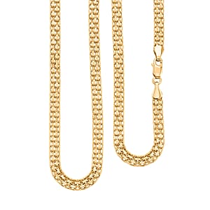 Italian 10K Yellow Gold Bismark Necklace 20 Inches 5.23 Grams