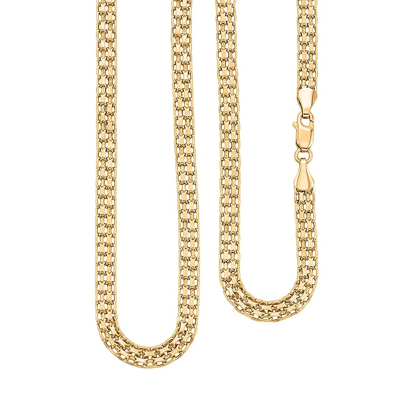 Italian 10K Yellow Gold Bismark Necklace (20 Inches) (5.23 Grams)