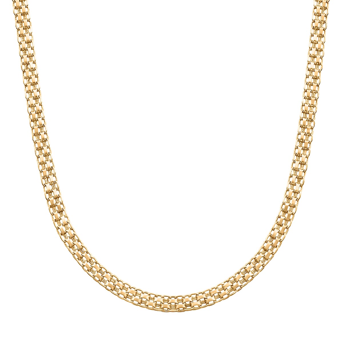 Italian 10K Yellow Gold Bismark Necklace 20 Inches 5.23 Grams image number 3