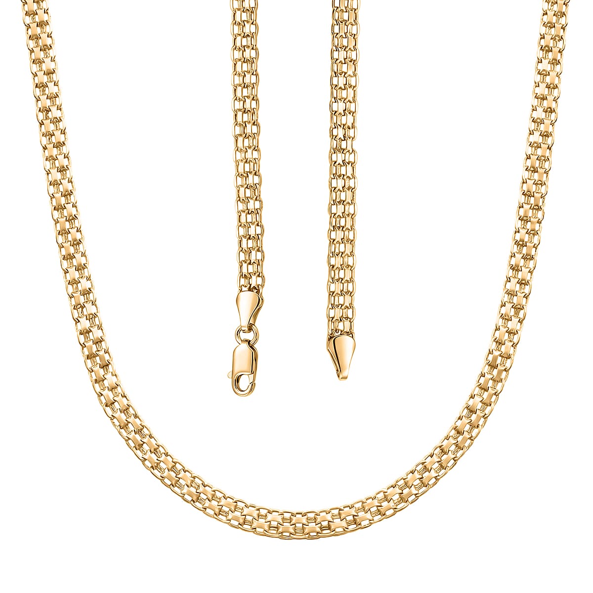 Italian 10K Yellow Gold Bismark Necklace 20 Inches 5.23 Grams image number 4