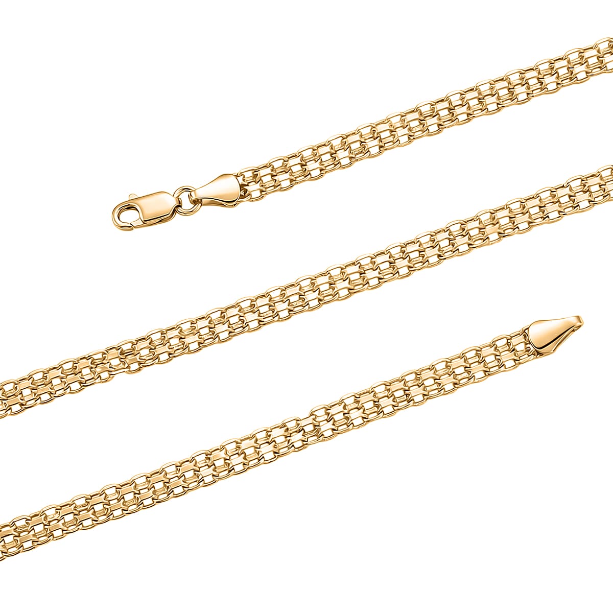 Italian 10K Yellow Gold Bismark Necklace 20 Inches 5.23 Grams image number 5