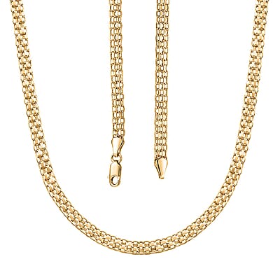 Italian 10K Yellow Gold Bismark Necklace (20 Inches) (5.23 Grams)