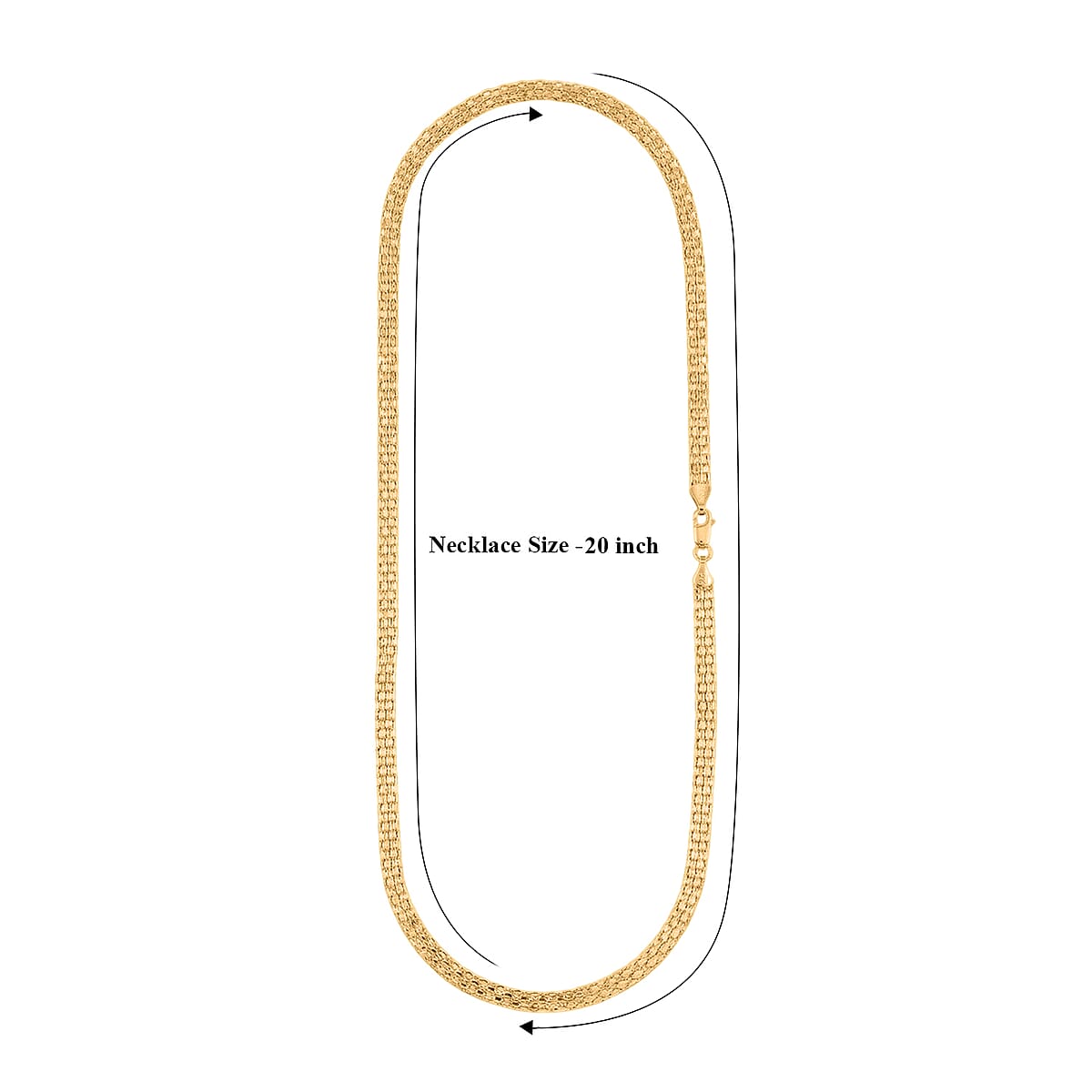 Italian 10K Yellow Gold Bismark Necklace 20 Inches 5.23 Grams image number 6