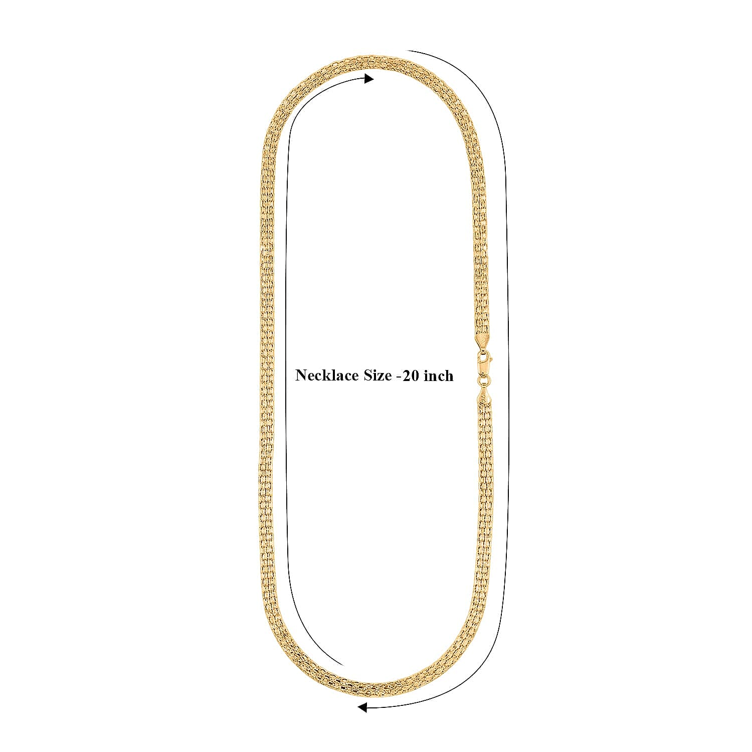 Italian 10K Yellow Gold Bismark Necklace (20 Inches) (5.23 Grams)