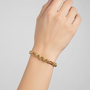 Italian 10K Yellow Gold Figaro Twist Bracelet (7.50 In) 5.10 Grams