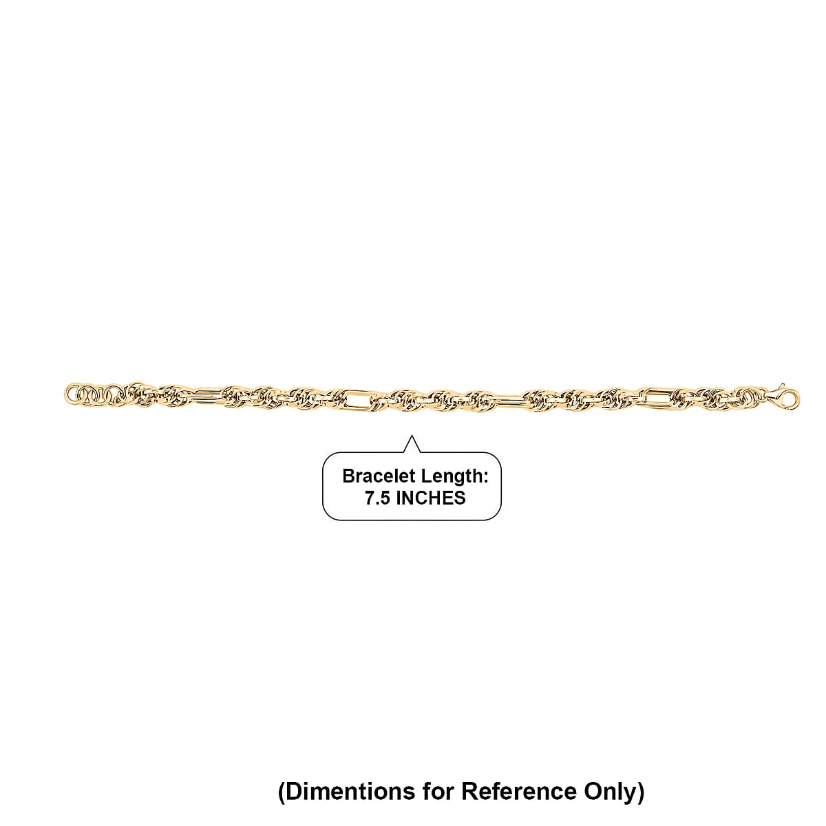 Italian 10K Yellow Gold Bracelet (7.50 In) 5.10 Grams image number 4