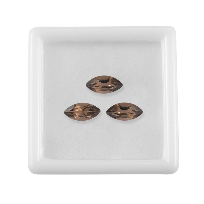 2.68 ctw Marquise Cut Smoky Quartz Loose Gemstone (Set Of 3) (10x5 mm)