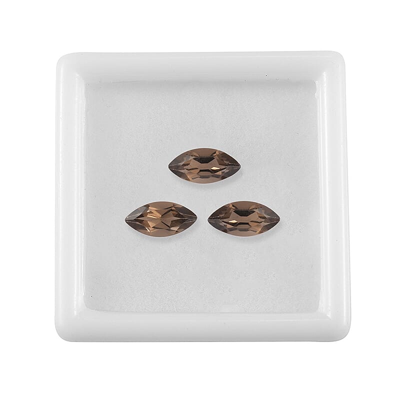 2.68 ctw Marquise Cut Smoky Quartz Loose Gemstone (Set Of 3) (10x5 mm)