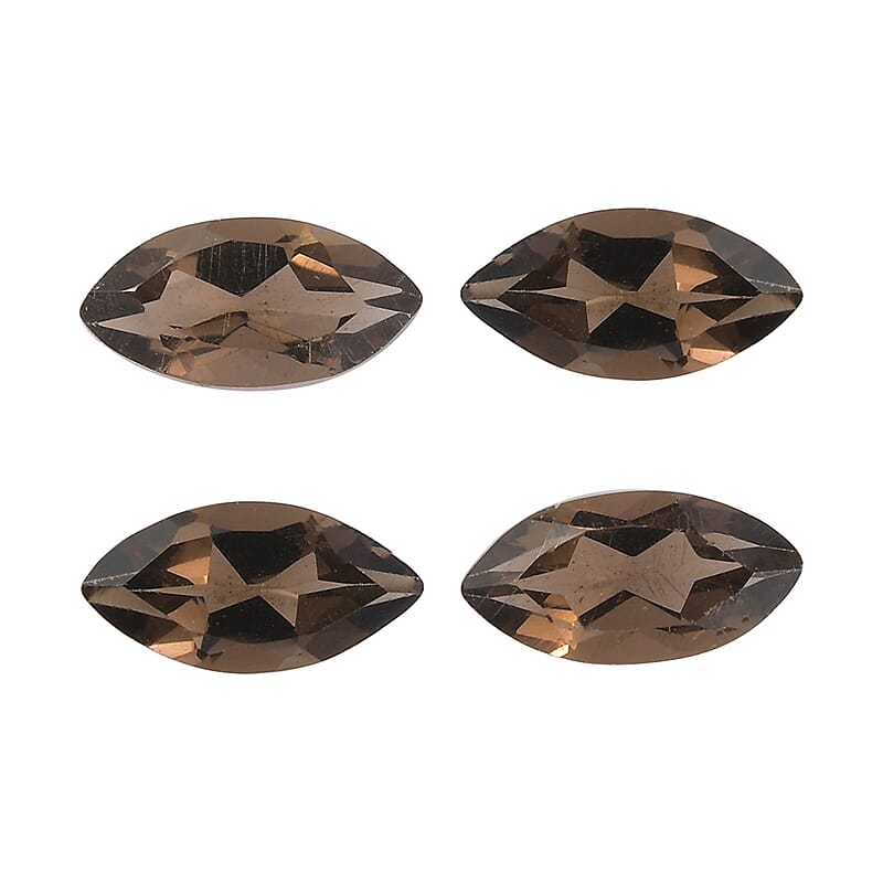 0.81 ctw Marquise Cut Smoky Quartz Loose Gemstone (Set Of 4) (6x3 mm)