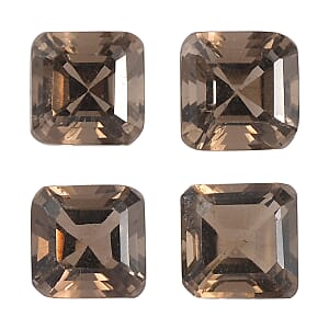 1.23 ctw Octagon Cut Smoky Quartz Loose Gemstone (Set Of 4) (4x4 mm)
