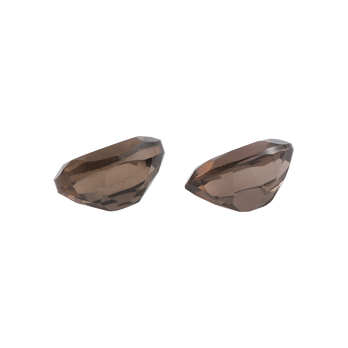 1.43 ctw Oval Cut Smoky Quartz Loose Gemstone (Set Of 2) (7x5 mm) image number 1