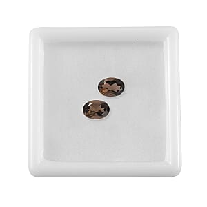 1.43 ctw Oval Cut Smoky Quartz Loose Gemstone (Set Of 2) (7x5 mm)