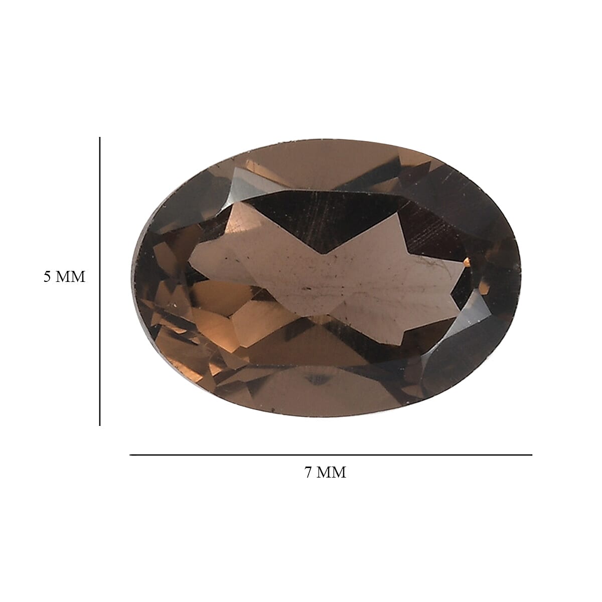 1.43 ctw Oval Cut Smoky Quartz Loose Gemstone (Set Of 2) (7x5 mm) image number 3
