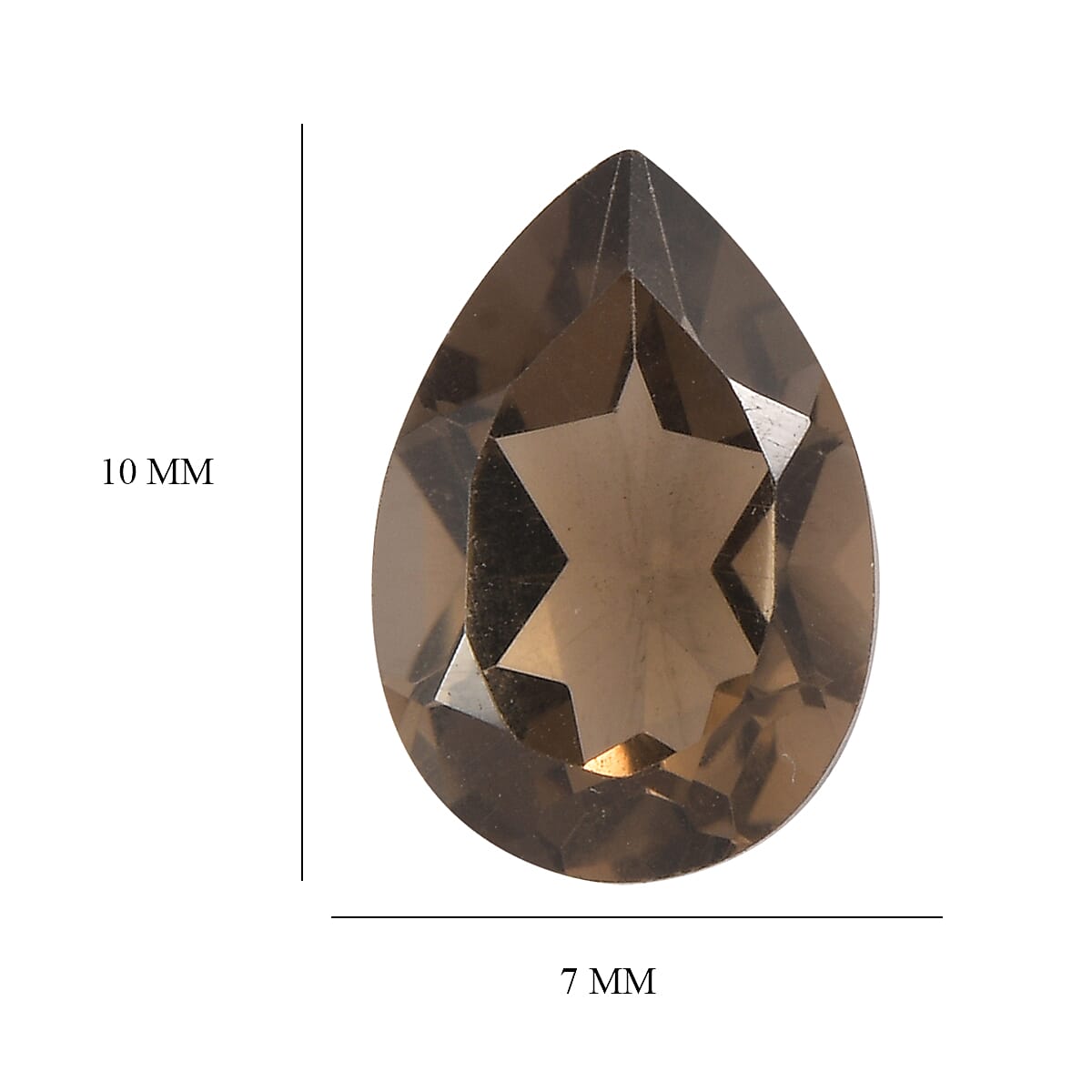 1.47 ctw Pear Cut Smoky Quartz Loose Gemstone (10x7 mm) image number 3