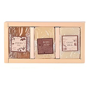 Marigold + Lotus Set of 3 Bar Soaps Jojoba Oil, Kojic Acid & Goat Milk (10.58oz)