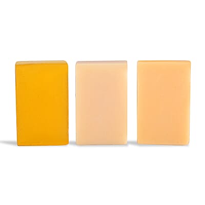 Marigold + Lotus Set of 3 Bar Soaps Jojoba Oil, Kojic Acid & Goat Milk (10.58oz)