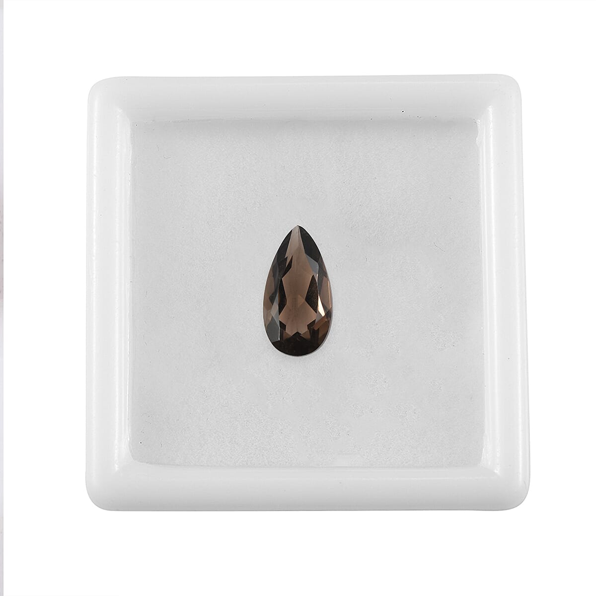 2.72 ctw Pear Cut Smoky Quartz Loose Gemstone (14x7 mm)