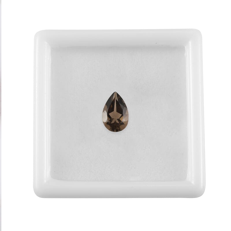 0.90 ctw Pear Cut Smoky Quartz Loose Gemstone (9x6 mm)